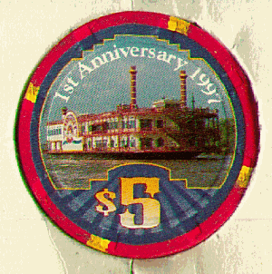 $5 Ameristar. 1st Anniversary. back