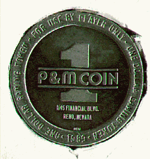 Casablanca Grill. P&M Coin. reverse