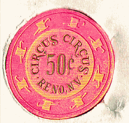 Pink. Gold hot stamp. Large $.50