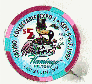 Casino Collectibles Expo Sept. 5-6 1997. back of chip