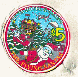 Christmas 1998. Flying Santas. Chipco. front