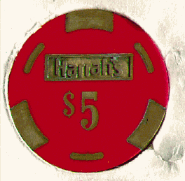 Red. 3 brass insets. Without seriffs