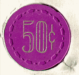 Purple. gold hot stamp. small crown. back