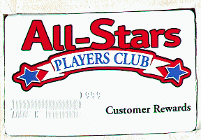 White. All Stars Players Club. Raised white name/number