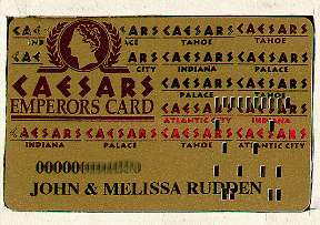 Gold. Emperors Card. Black name/number