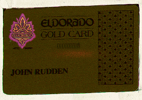 Gold. Pink logo. Gold Card. Black name/number