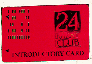 24 Karat Club. Red. Introductory Card