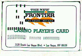 White. Casino Players Card