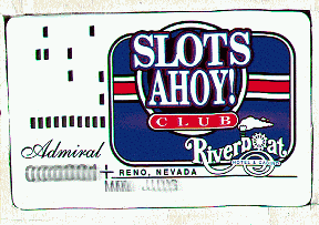 White. Slots Ahoy Club. Admiral. Black name/number.