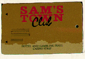 Gold. Red lettered Sam's Town. Black name/number