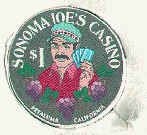 Sonoma Joe's. North Bay Poker Classic. March 22-26 1995. Chipco. front