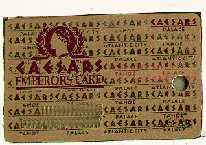 Caesars Emperors Card. Gold