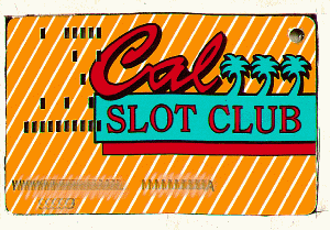 Cal Slot Club. Gold with white stripes.