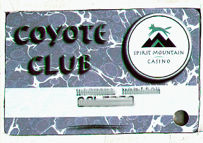 Coyote Club. Raised black name/number.