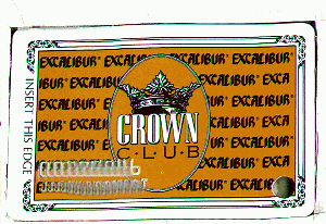 Excalibur. Crown Club. Dark gold. large numbers