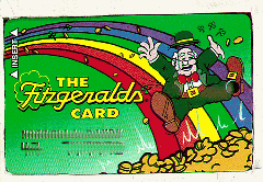 Fitzgeralds. Rainbow. Leprechaun. Gold coins. Raised gold name/number