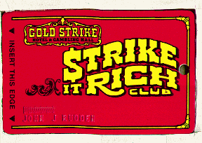 Red. Strike it Rich club. raised name/number.