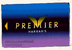 Harrah's Premier. Black name/number