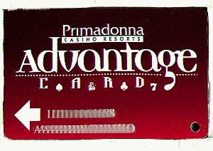 Advantage Card. Silver name/number.