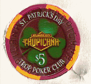 Trop Poker Club. St. Pat's Day. 1998. back