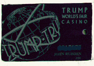 Trump World's Fair. Blue with silver lettering