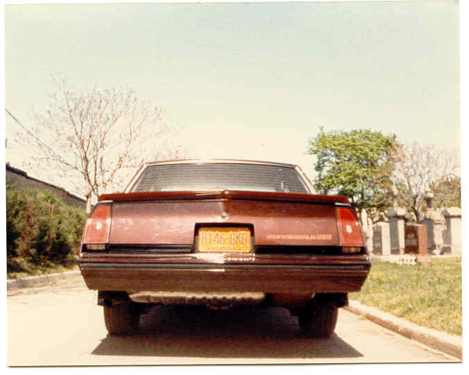 1985 Monte Carlo SS. rear. 