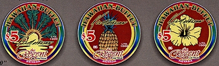 $5 Hawaiian Buffet. Set of 3. LTD 1000