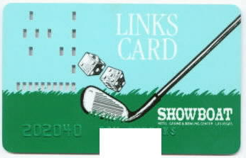 Links card. Golf