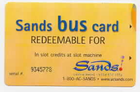 Bus Card. Gold.