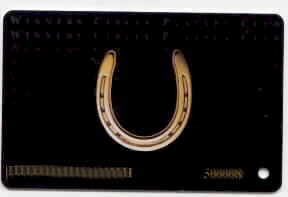 Black. Gold horseshoe